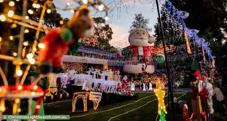 Christmas Light display at 50 Kincumber Drive, Croydon