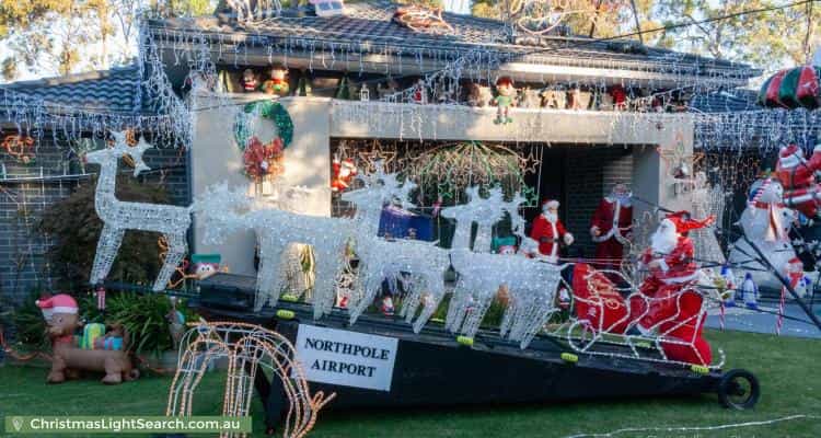 Christmas Light display at 50 Kincumber Drive, Croydon