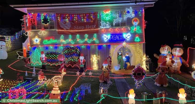Christmas Light display at 18 Chisholm Street, Stafford Heights