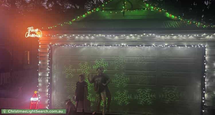 Christmas Light display at 33 Fernglade Drive, Emerald