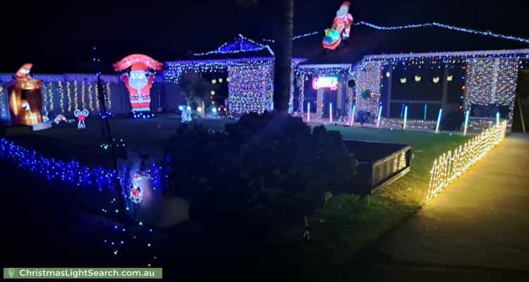 Christmas Light display at 8 Cygnet Place, Forrestdale