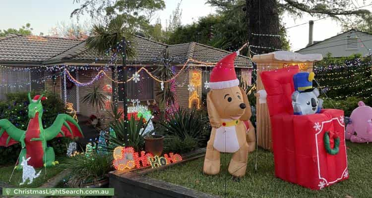 Christmas Light display at 4 Barnardo Close, Wahroonga