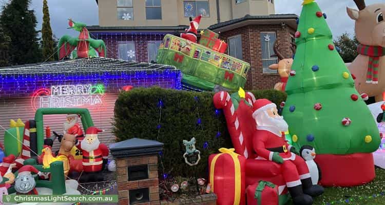 Christmas Light display at 19 Kings Court, Wantirna South