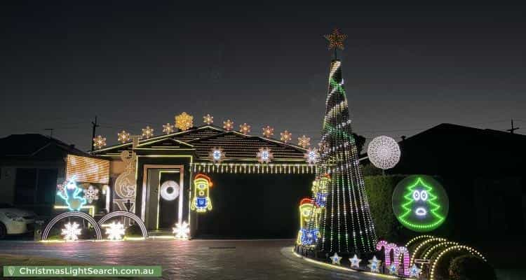 Christmas Light display at 31A Wem Mews, High Wycombe