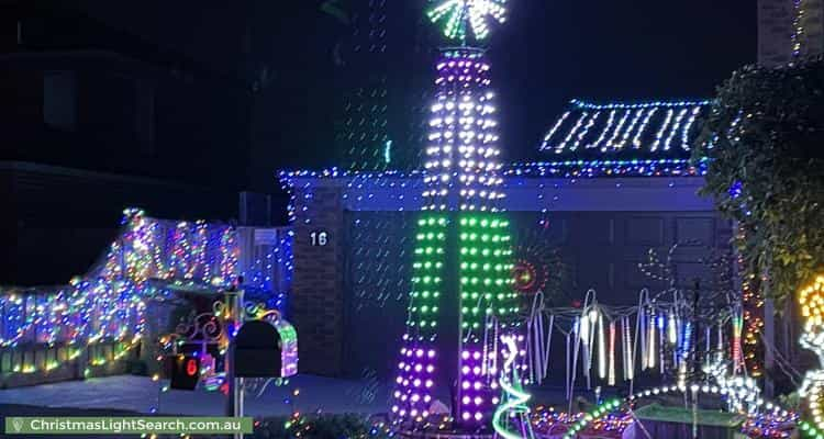 Christmas Light display at 16 Toulouse Terrace, Narre Warren South