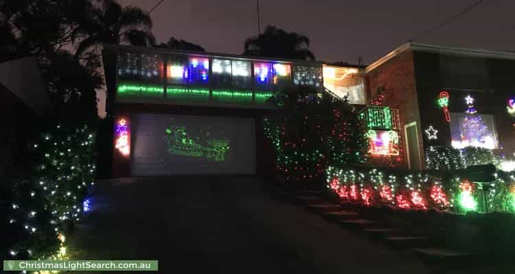 Christmas Light display at 25 Jackson Crescent, Pennant Hills