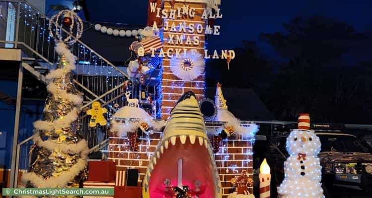 Christmas Light display at 78 Rainbow Street, Sandgate