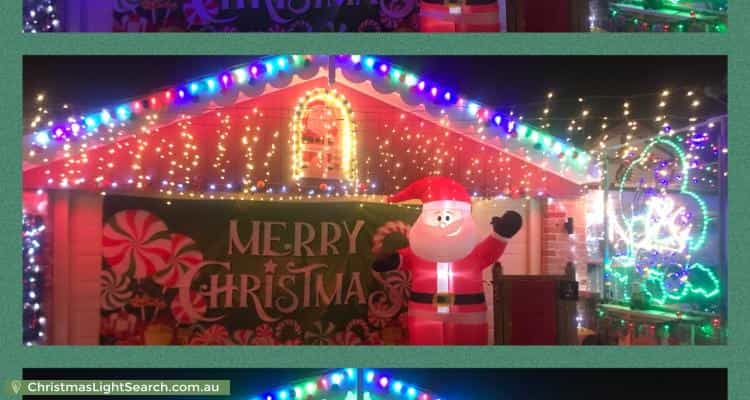 Christmas Light display at 21 Favenc Way, Padbury