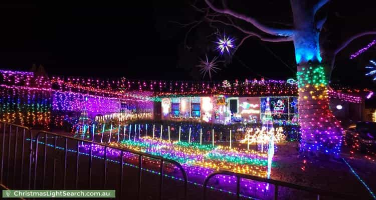 Christmas Light display at 394 Hancock Road, Surrey Downs