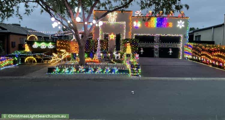 Christmas Light display at 64 Rollston Street, Amaroo