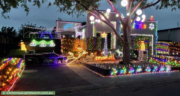 Christmas Light display at 64 Rollston Street, Amaroo