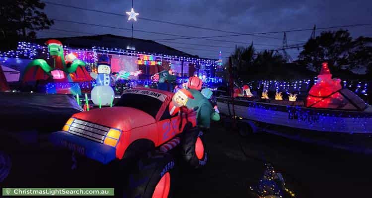 Christmas Light display at 10 Tarawa Road, Lethbridge Park