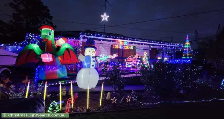 Christmas Light display at 10 Tarawa Road, Lethbridge Park