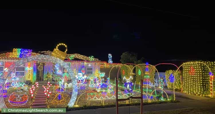 Christmas Light display at 50 Tiparra Avenue, Park Holme