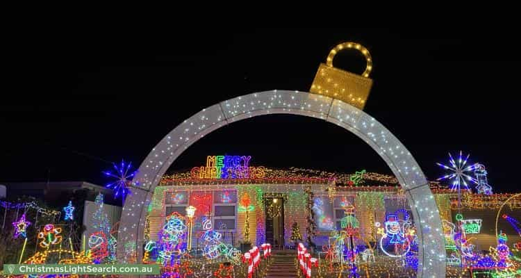 Christmas Light display at 50 Tiparra Avenue, Park Holme