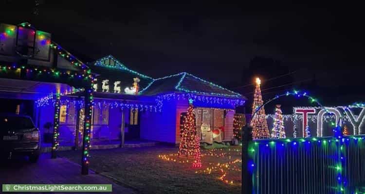 Christmas Light display at 18 Dalmont Street, Highett