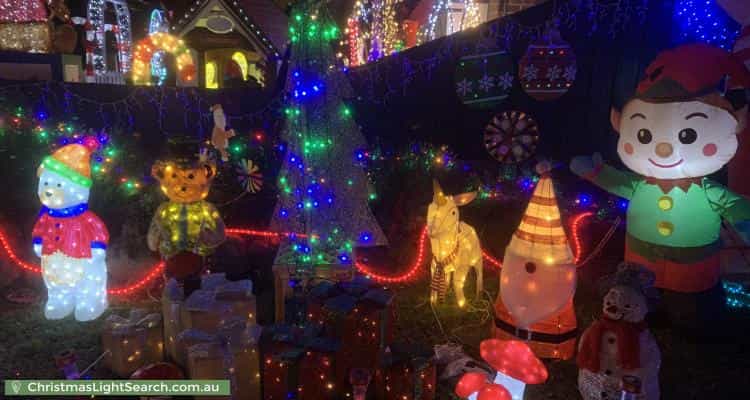 Christmas Light display at 56 Tate Avenue, Wantirna South