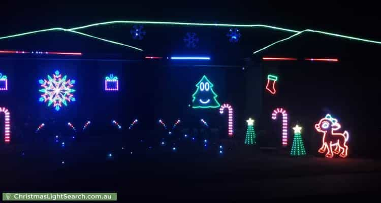 Christmas Light display at 20 Martindale Place, Walkley Heights