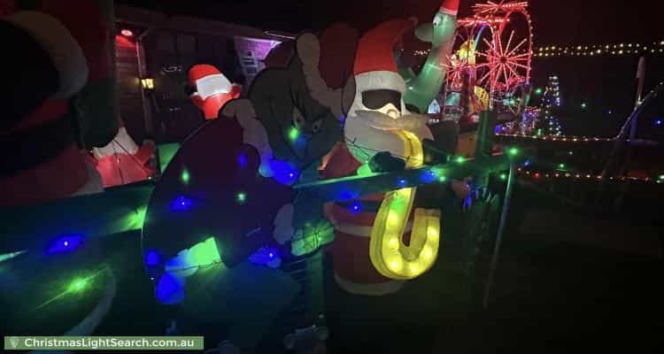 Christmas Light display at 7 McDonald Court, Newborough