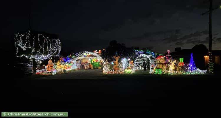 Christmas Light display at 9 Palmer Crescent, High Wycombe