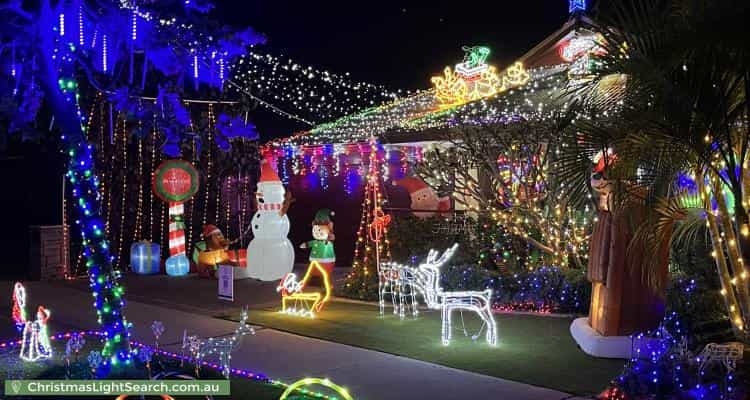 Christmas Light display at 128 Pannage Way, Brabham