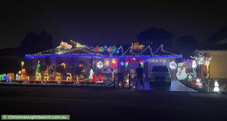 Christmas Light display at 11 Shearer Close, Sydenham