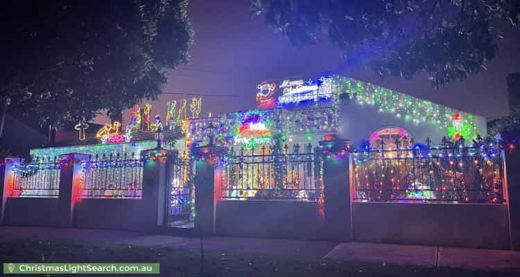 Christmas Light display at 13 Sharp Street, Northcote