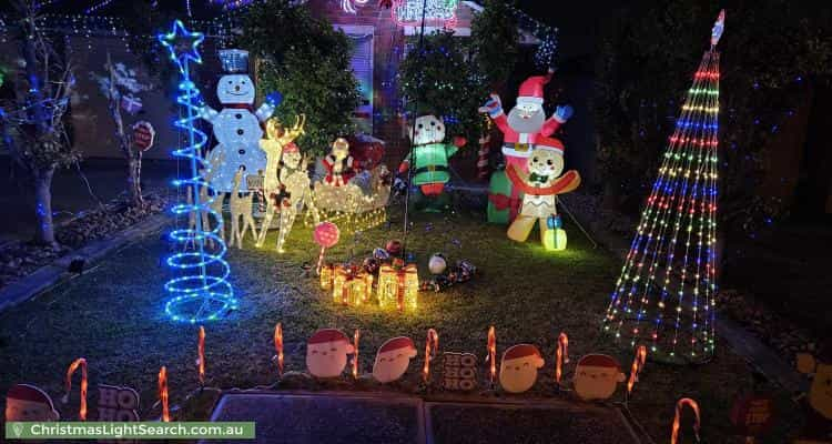 Christmas Light display at 123 Beckham Rise, Craigmore