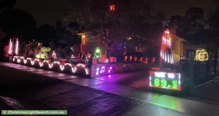 Christmas Light display at 55 Mersey Street, Box Hill North