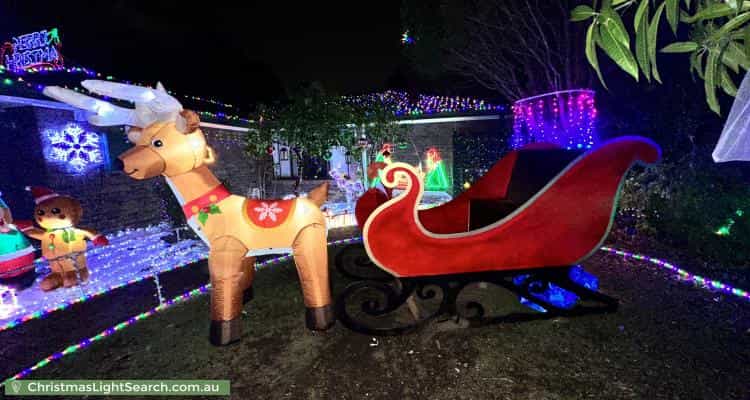 Christmas Light display at 14 Mistral Street, Jamboree Heights
