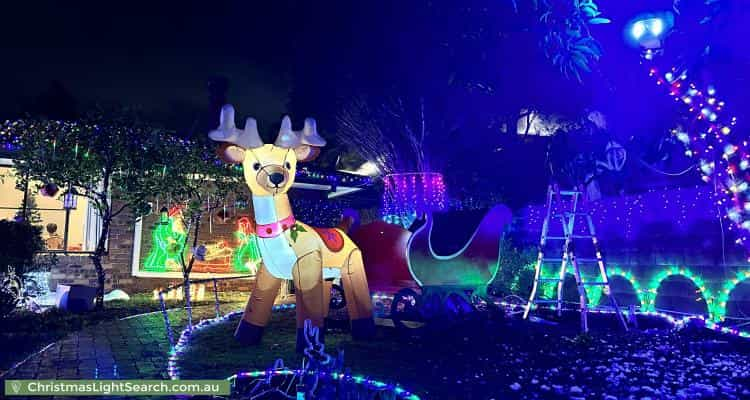 Christmas Light display at 14 Mistral Street, Jamboree Heights