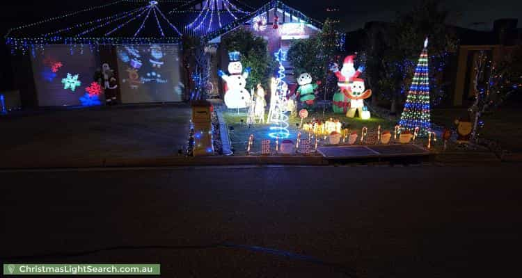 Christmas Light display at 123 Beckham Rise, Craigmore