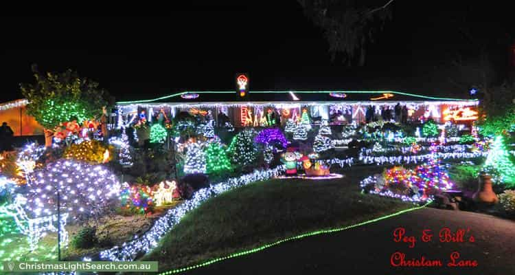 Christmas Light display at 5 Christmas Lane, Lobethal