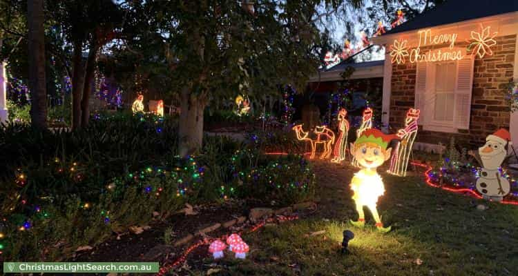 Christmas Light display at 22 Rossington Avenue, Myrtle Bank