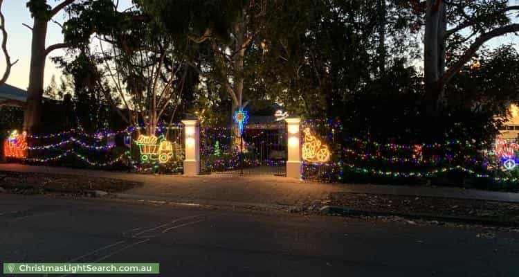 Christmas Light display at 22 Rossington Avenue, Myrtle Bank