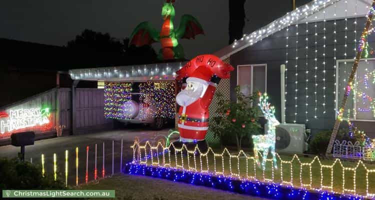 Christmas Light display at 57 Solar Drive, Whittington
