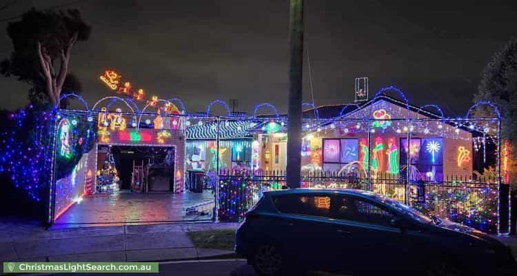 Christmas Light display at 4 Yalta Court, Clayton South