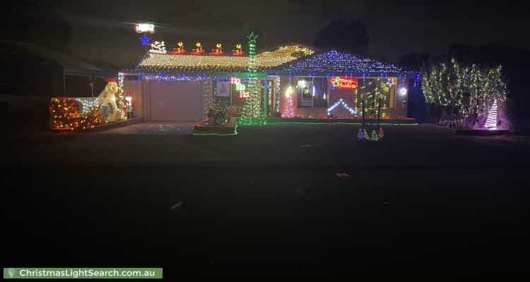 Christmas Light display at 25 Mammoth Court, Ballajura