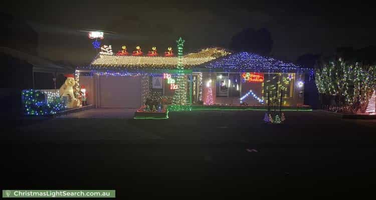 Christmas Light display at 25 Mammoth Court, Ballajura