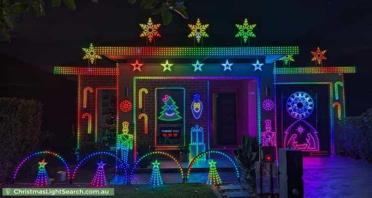 Christmas Light display at 53 Flagship Ridge, Jordan Springs