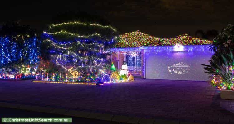 Christmas Light display at 23 Eradu Ramble, Hocking