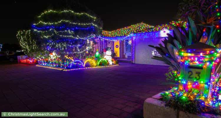 Christmas Light display at 23 Eradu Ramble, Hocking