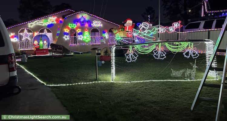 Christmas Light display at 12 Piper Close, Kingswood