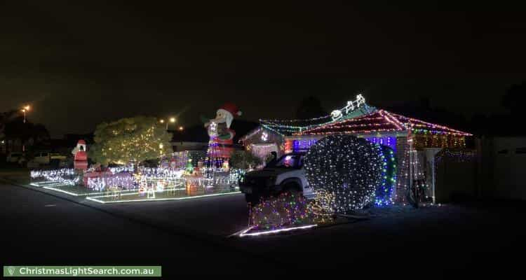 Christmas Light display at 13 Grafton Court, Canning Vale