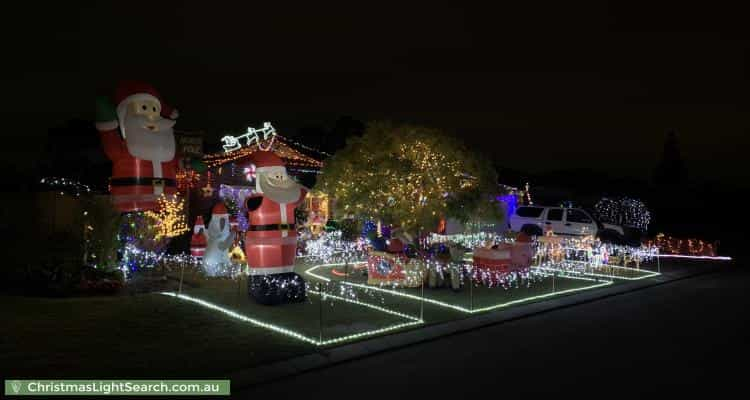 Christmas Light display at 13 Grafton Court, Canning Vale