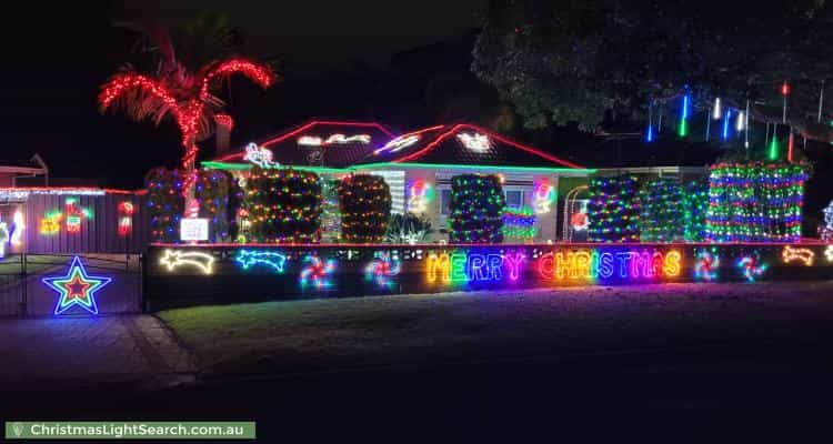 Christmas Light display at 5 Hampshire Crescent, Valley View