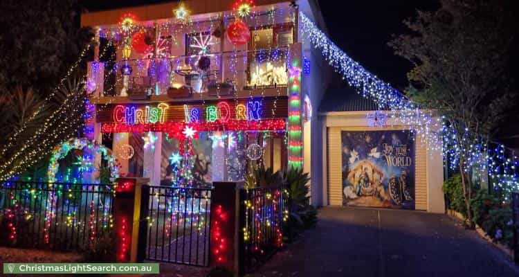 Christmas Light display at 26 Treweck Avenue, Hillcrest