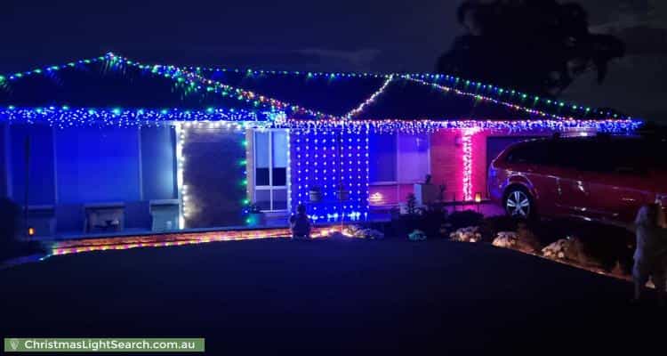 Christmas Light display at 10 Cobblestone Place, Werrington Downs