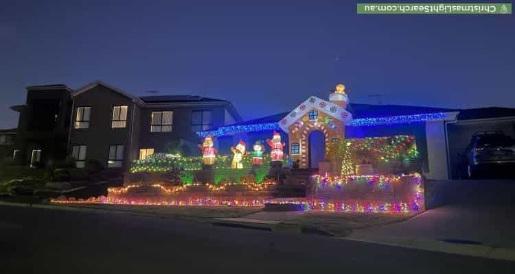 Christmas Light display at  Cascabel Way, Noarlunga Downs