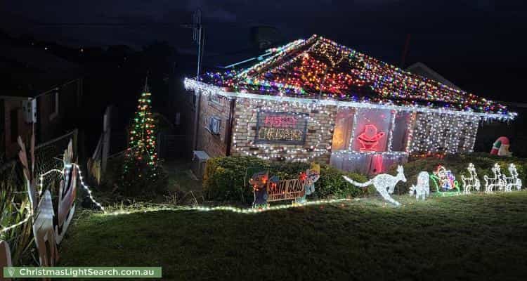 Christmas Light display at 14 Dane Street, Karabar
